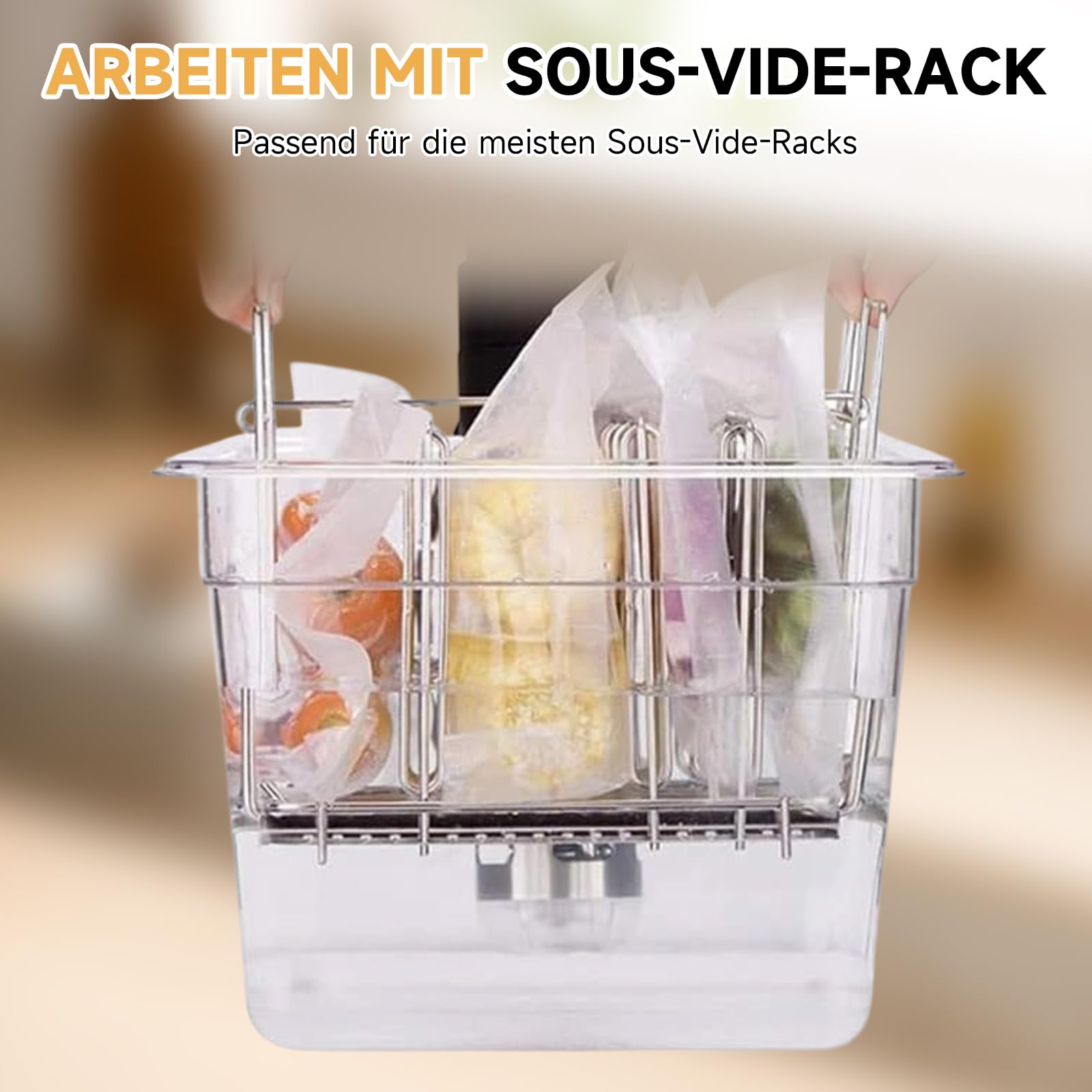 Sous Vide Behälter,Niedertemperatur-Slow Cooker mit Deckel, Fassungsvermögen 11 Liter mit Deckel und Tablett zum Garen vieler Marken von Steaks, Beefsteaks