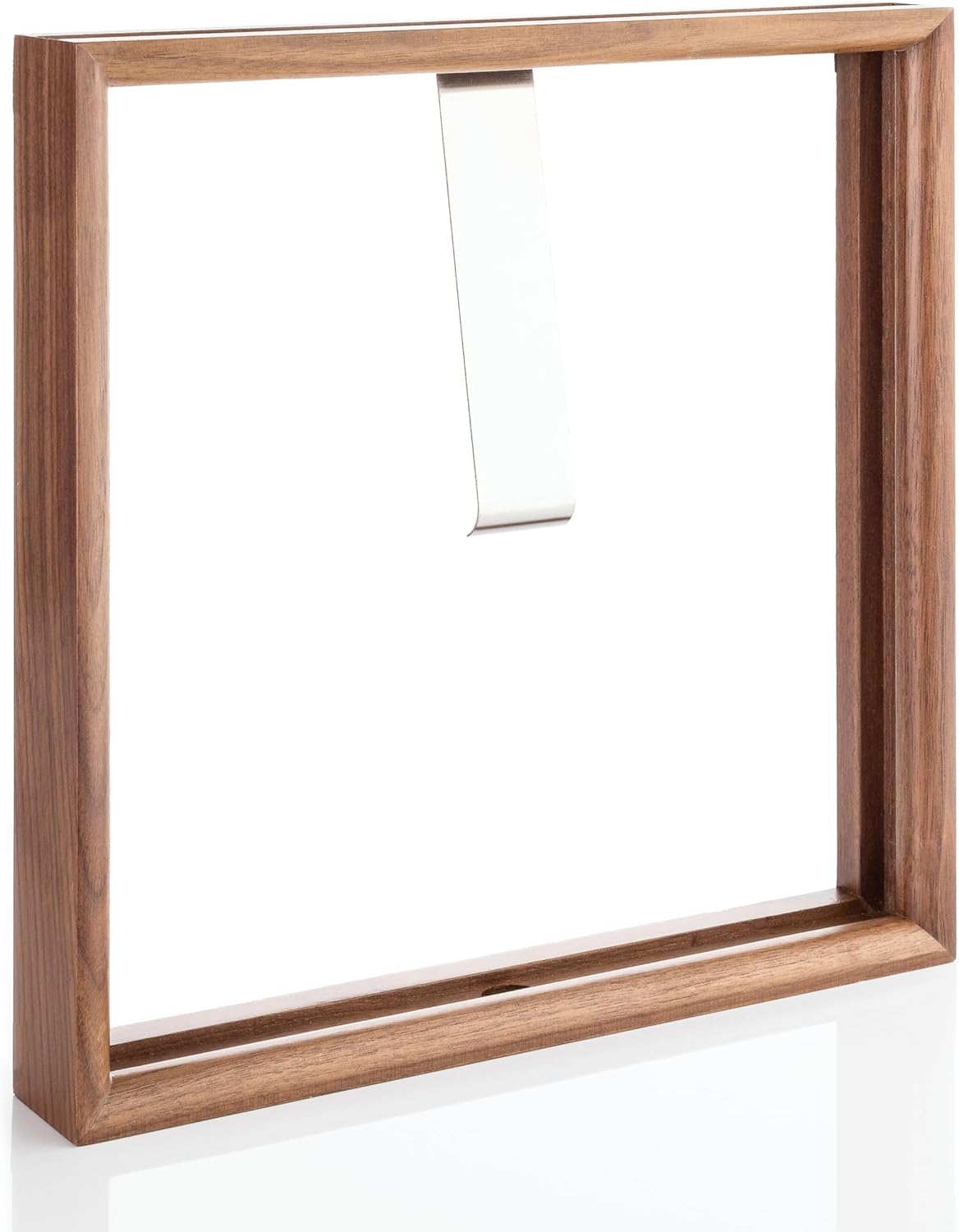 Premium Vinyl Record Frame - Wall-Mounted or Tabletop - Display Your Now-Playing or Favorite Records - This Elegant Vinyl Record Stand Will Fit Most Records (Walnut)