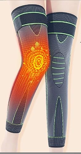 Miniatura 5 de KNEECA - 2 rodilleras de turmalina con autocalentamiento de acupresión de turmalina, calcetines moldeadores autocalentables, rodilleras moldeadoras