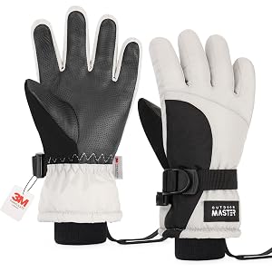 OutdoorMaster Kids Ski Snow Gloves