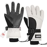 OutdoorMaster Kids Ski Snow Gloves, 3M Thinsulate Winter Windproof Waterproof Thermal Gloves for Boys & Girls, Fits Youth Winter Sports, Skiing, Snowboard
