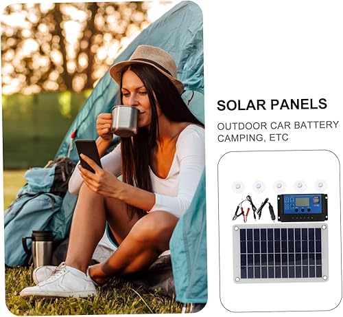 Vista 5 de Yardwe 1 Set Solar Panel Charge Controller Household Battery Chargers Portable Battery Charger Charging Solar Panel Outdoor Solar Charger Solar Cell