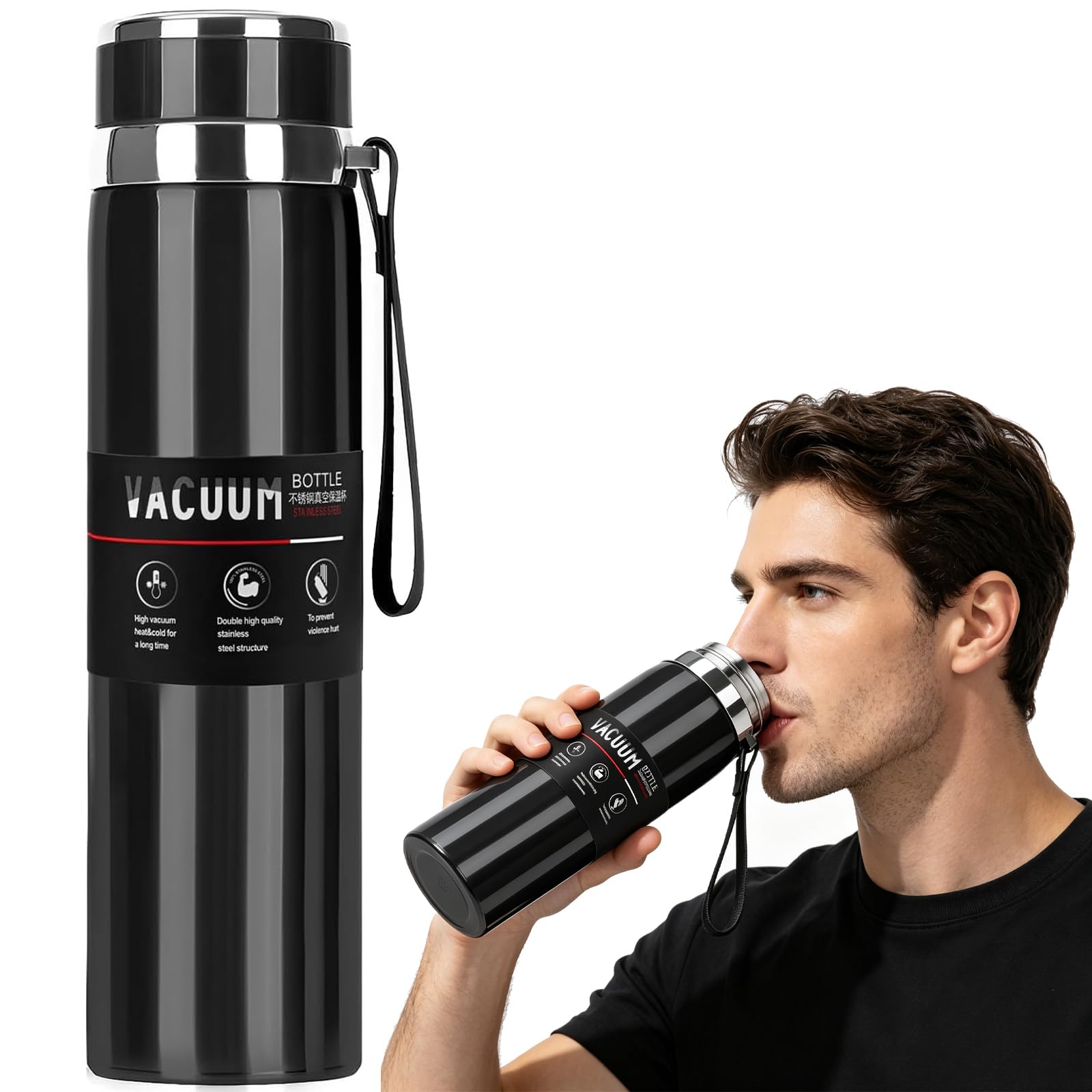 RUAKIVA 316 Termo de Acero Inoxidable — Agua Fría y Caliente (24 horas)