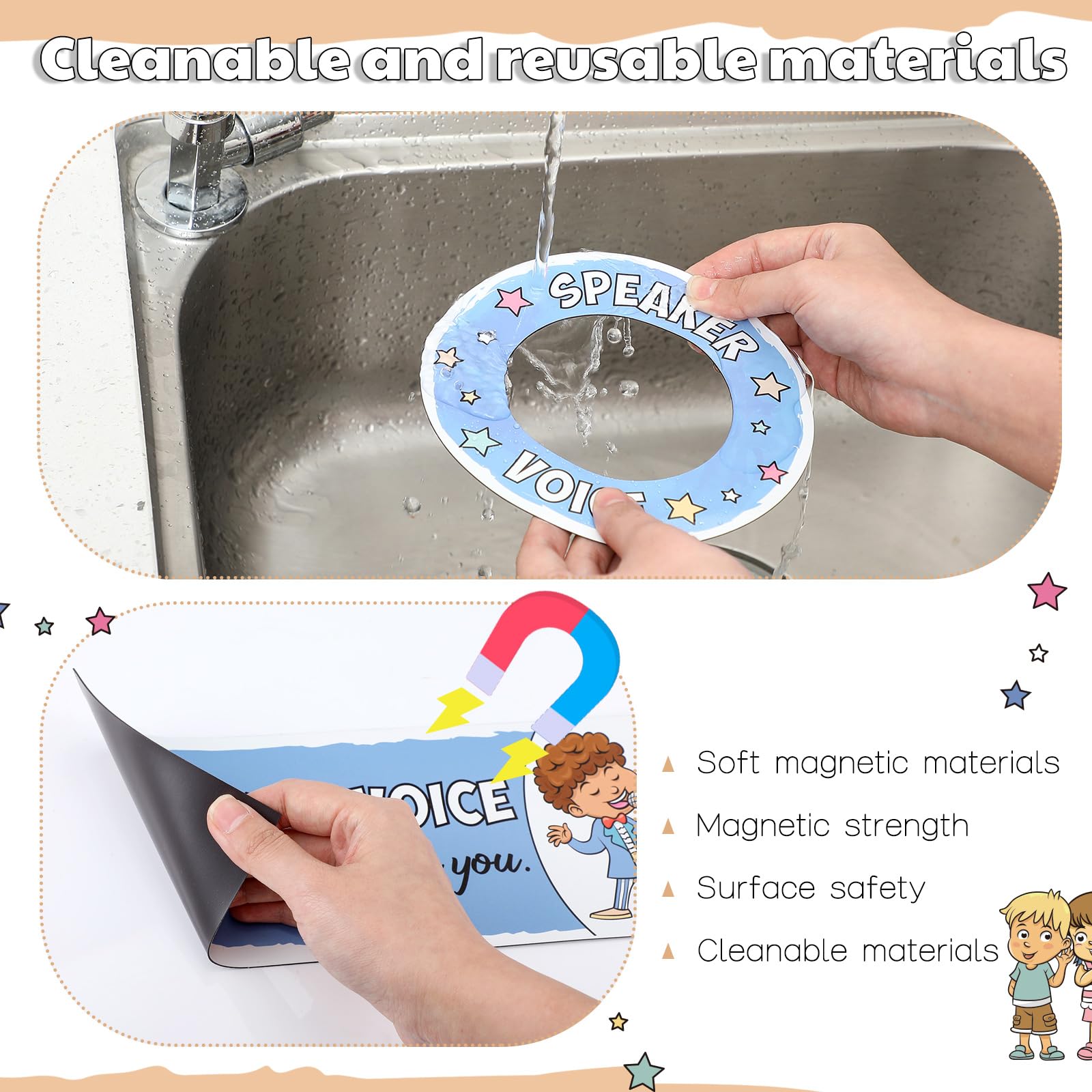 Classroom Management Tools Glooglitter 5 Pcs Push Light And Magnetic ...