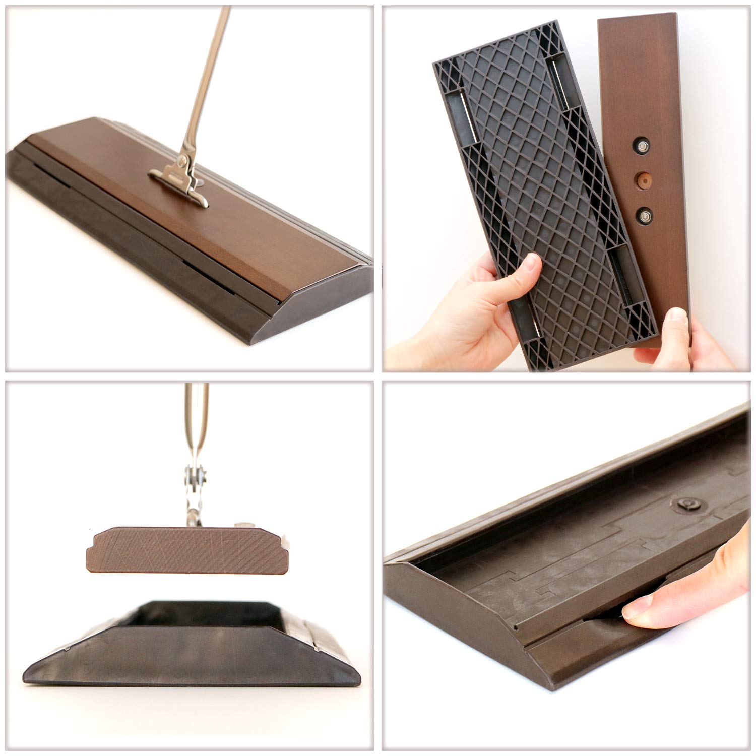 レック NATURA 天然木 ナチュラル フローリングワイパー (曲面状立体クッション) フローリングワイパー 一本柄 天然木 （ 送料無料 レック