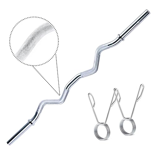 BULLAR Weight Lifting Rod, 4Ft Curl Rod, Chrome Plated Steel Gym Rod, Weight Lifting Bar |Gym Bar |Gym Rod | Rods Combo |Fitness for Exercise, Fitness & Home Gym (25MM)