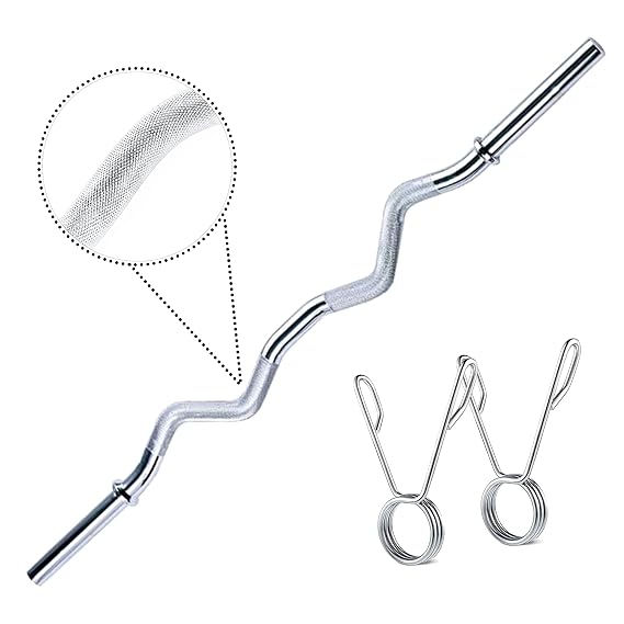 BULLAR Weight Lifting Rod, 4Ft Curl Rod, Chrome Plated Steel Gym Rod, Weight Lifting Bar |Gym Bar |Gym Rod | Rods Combo |Fitness for Exercise, Fitness & Home Gym (25MM)