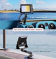 Vista 3 de Brazo de doble enchufe de bola de 1 pulgada, brazo largo de aleación de aluminio de 5.9 pulgadas, compatible con soportes RAM tamaño B componentes