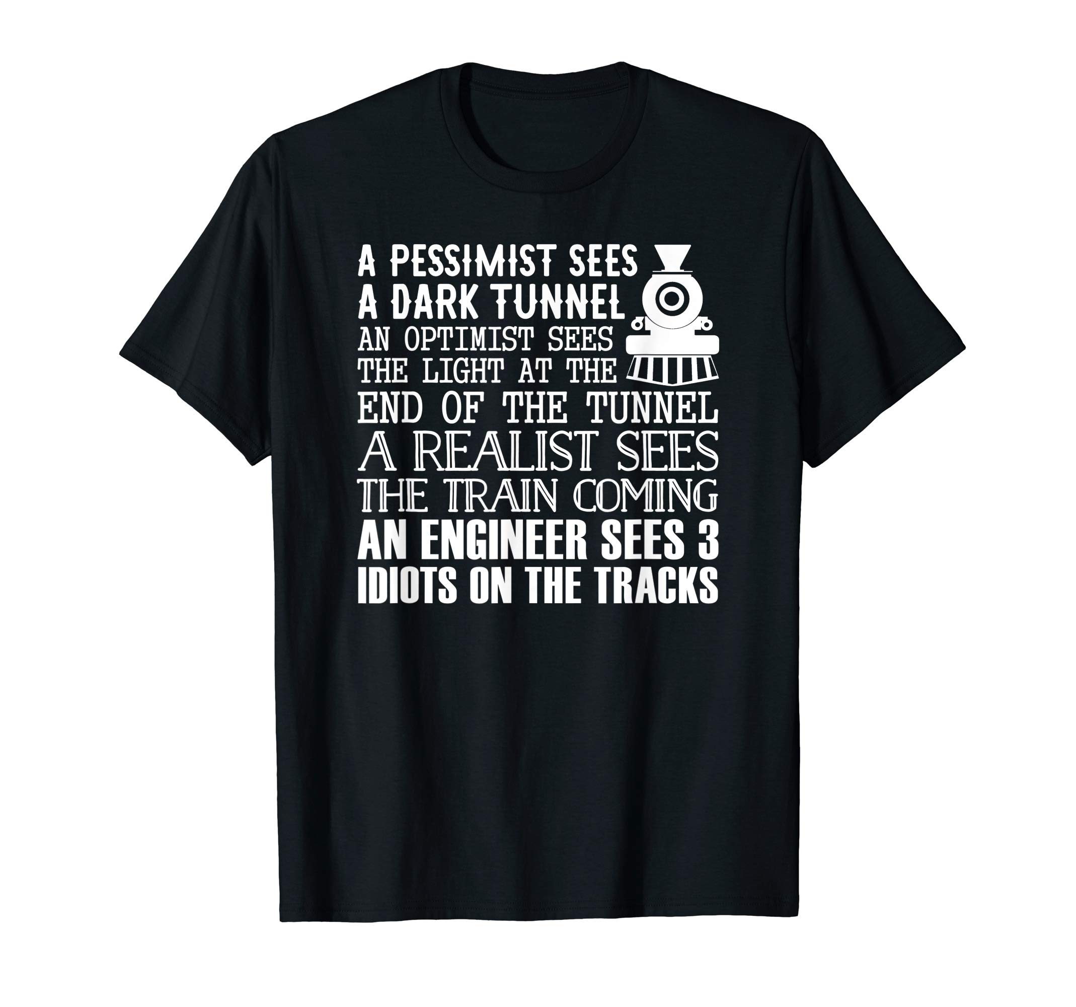 A Train, Engineer And 3 Idiots - Funny Joke T-Shirt