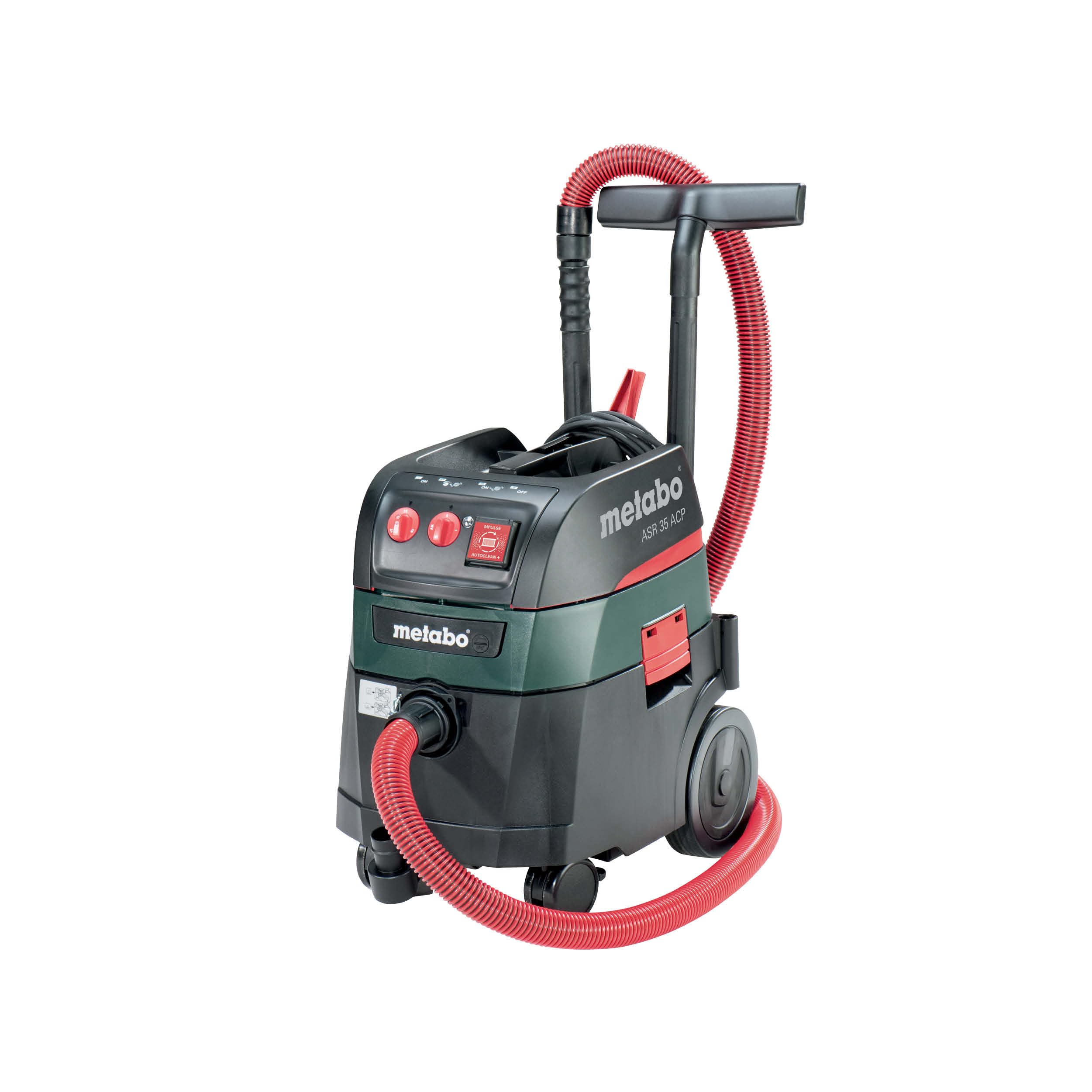 metabo Allessauger ASR 35 H ACP, 1400 W Nass- und Trockensauger, 35 l | Staubklasse H Industriesauger, AutoCleanPlus, 4380 l/min, inkl. HEPA-Filter, Schlauch, Düsen und PE-Entsorgungsbeutel