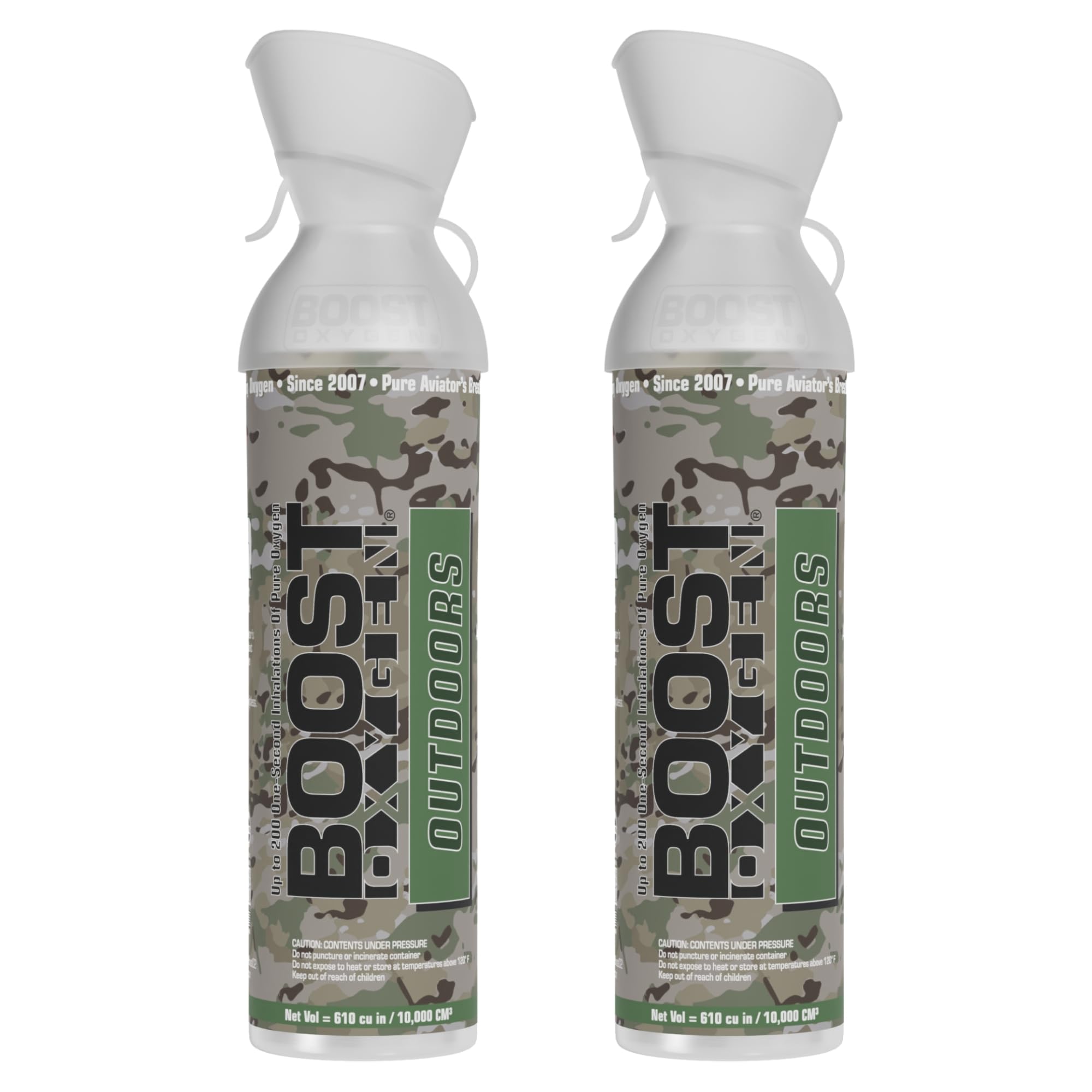 Boost Oxygen Large Outdoors Natural Aroma 10L Canister | Respiratory Support for Aerobic Recovery, Altitude, Performance & Health (2 Pack)
