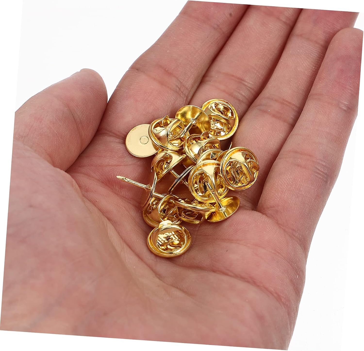 STOBOK 200sets Aesthetic Backpack Pins Enamel Pin Backs Locking Backs for DIY Craft Clutch Tie Tack Jewelry Making Supplies image 4