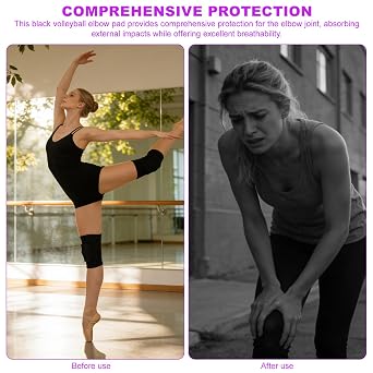 2 Pair Volleyball Knee Pads, Thick Sponge Support Knees Protector