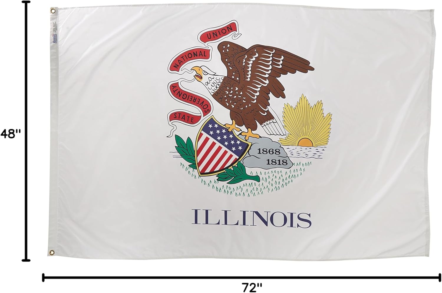 Annin Flagmakers Illinios State Flag USA-Made to Official State Design Specifications, 4 x 6 Feet (141470)