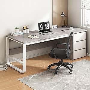 Escritorio En Madera Centro De Trabajo Multifuncional Siena-Blanco