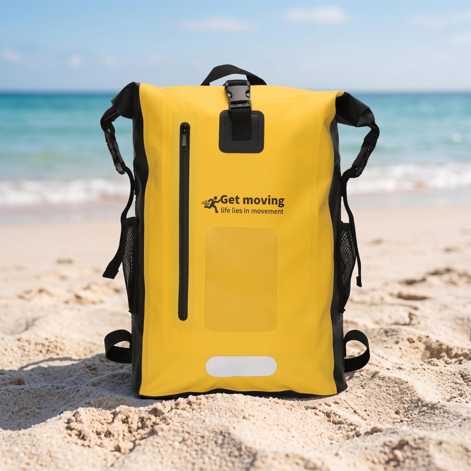Zaino Impermeabile da Zaino Roll-Top Durevole Borsa per Trekking, Sportivo/Casual, Array, Azzurro