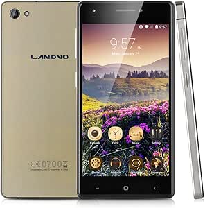 5.0' LANDVO V9 IPS Schermo HD 3G Smartphone Android 5.1 MT6580 Quad Core 1.3GHz Cellulare 1GB/8G Smart Wake Cellulare GPS WIFI Oro