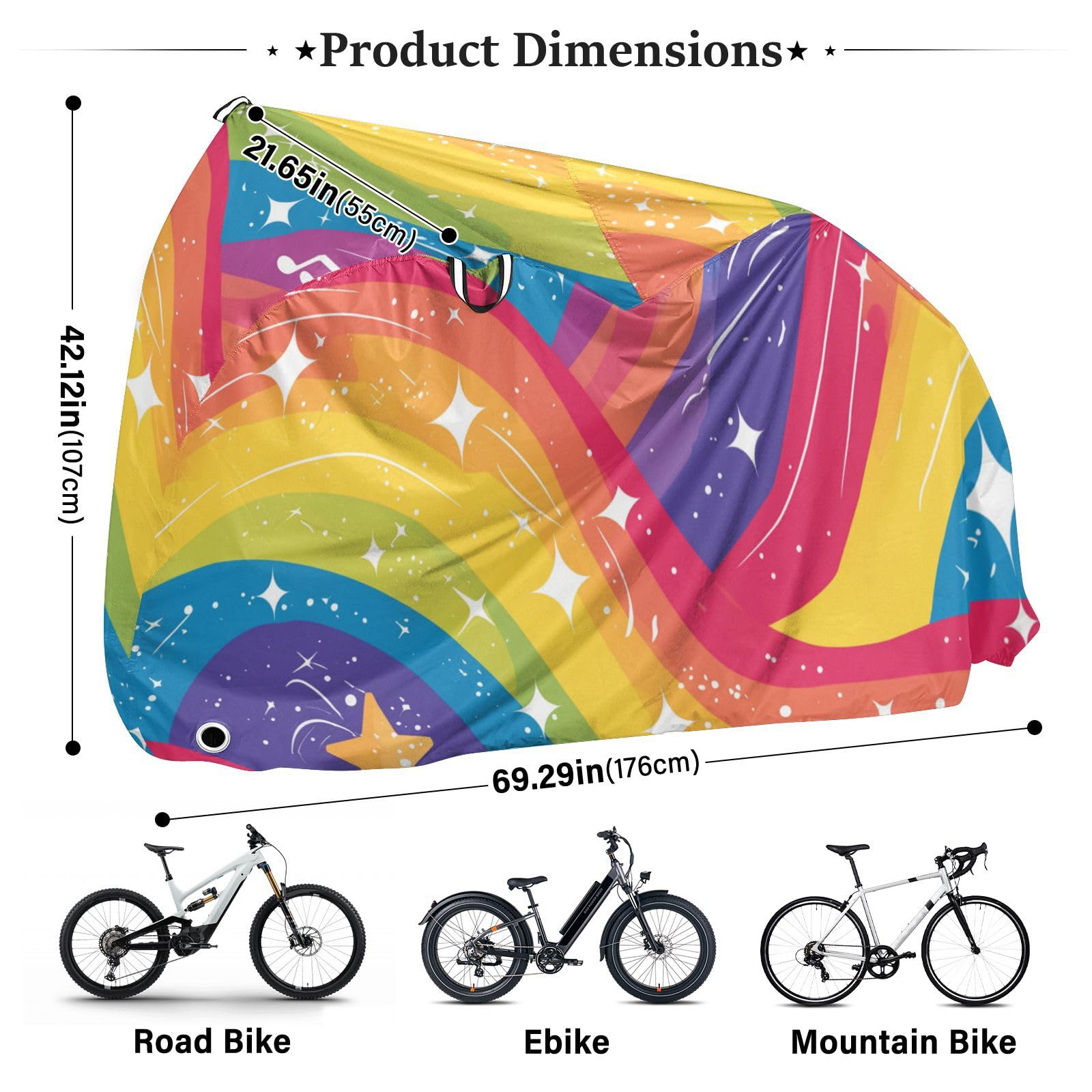 Housse de vélo étanche avec trous de verrouillage - Résistante aux UV - Pour intérieur et extérieur - Convient à la plupart des motos funda