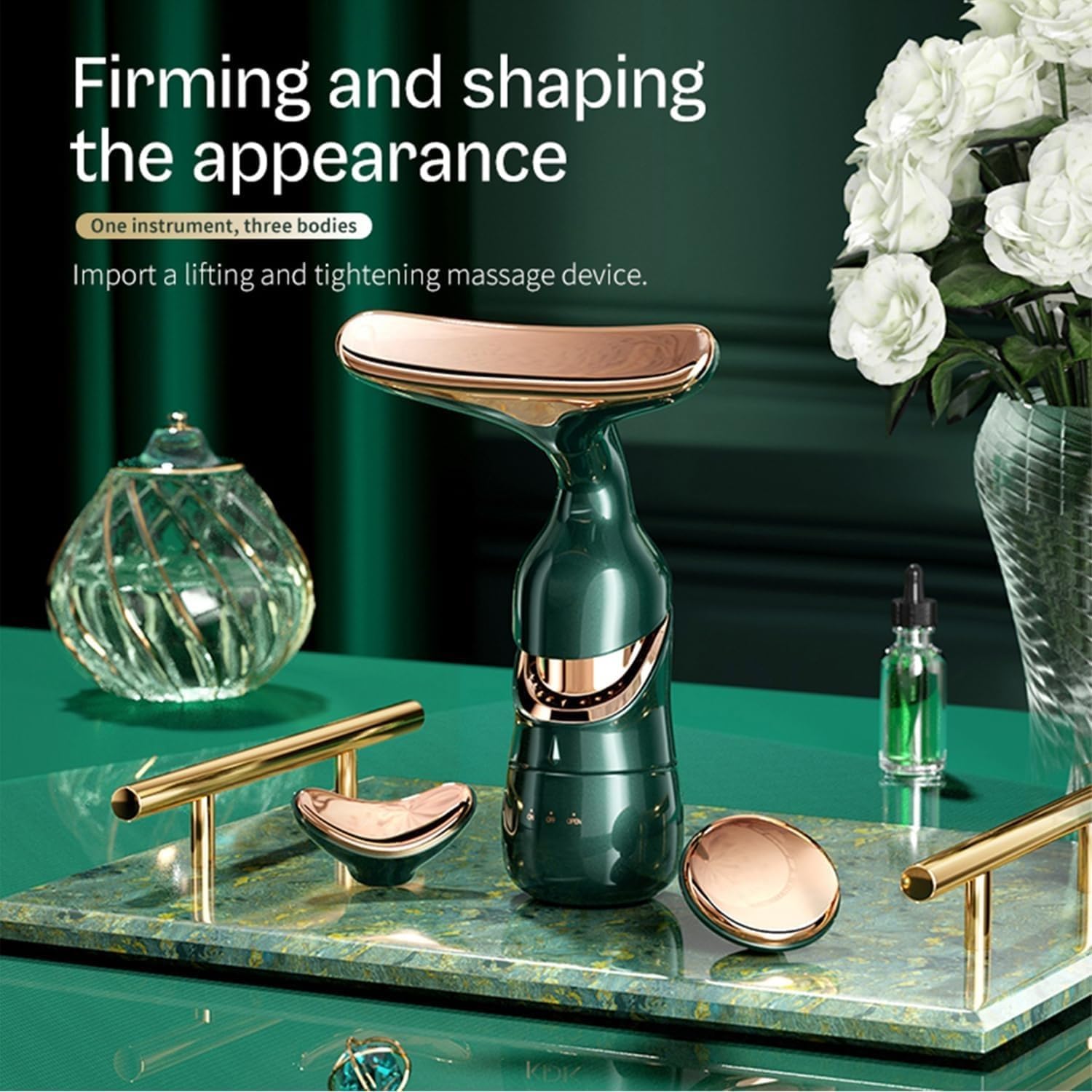 Findize® face slimming and uplift wand, 3 -in -1 beauty for the face and neck, facial massage for skin care, thermal and vibration technologies for skin care improve glowing skin, smooth and tightening skin Findize® face slimming and uplift wand, 3 -in -1 beauty for the face and neck, facial massage for skin care, thermal and vibration technologies for skin care improve glowing skin, smooth and tightening skin