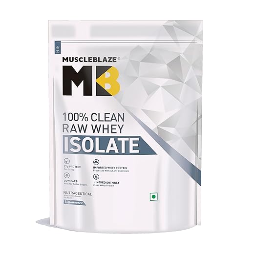 MuscleBlaze 100% Clean Raw Whey Protein Isolate
