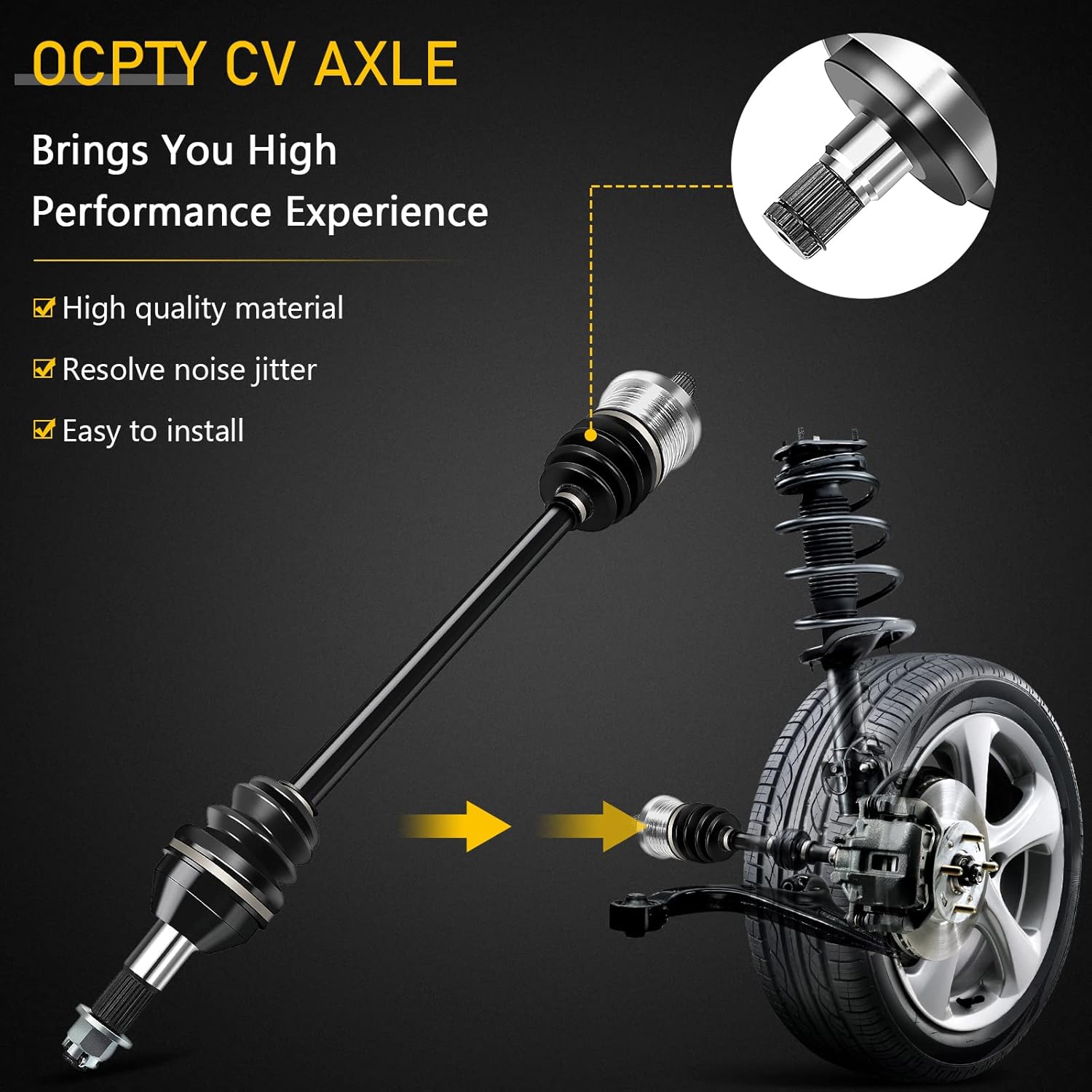 OCPTY CV Axle Shaft Assembly fits for Rear Left Right Can Am Maverick 1000 1000R 2013 2015