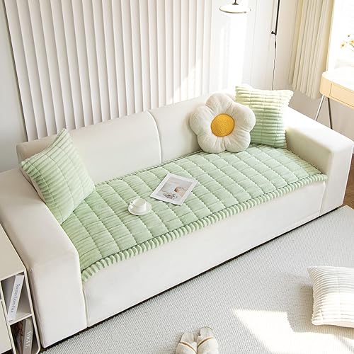 Miniatura 52 de Funda de sofá de felpa de piel sintética para perro, funda de sofá mullida y antideslizante con rayas 3D, manta para mascotas, sofá, protector de