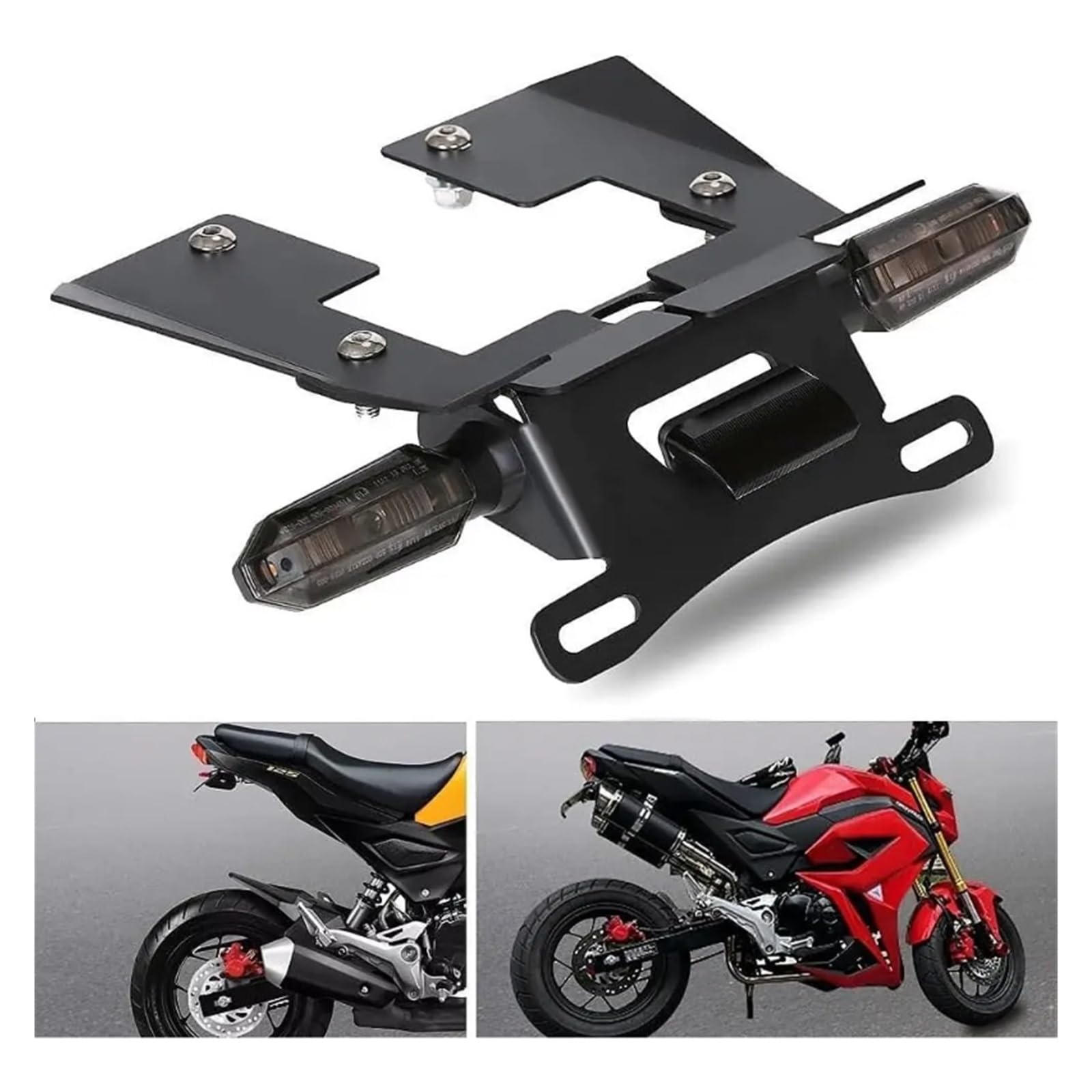 Portatarga Per MSX125 Grom 2016 2017 2018 2019 2020 Con Indicatori Di Direzione A LED Integrati.