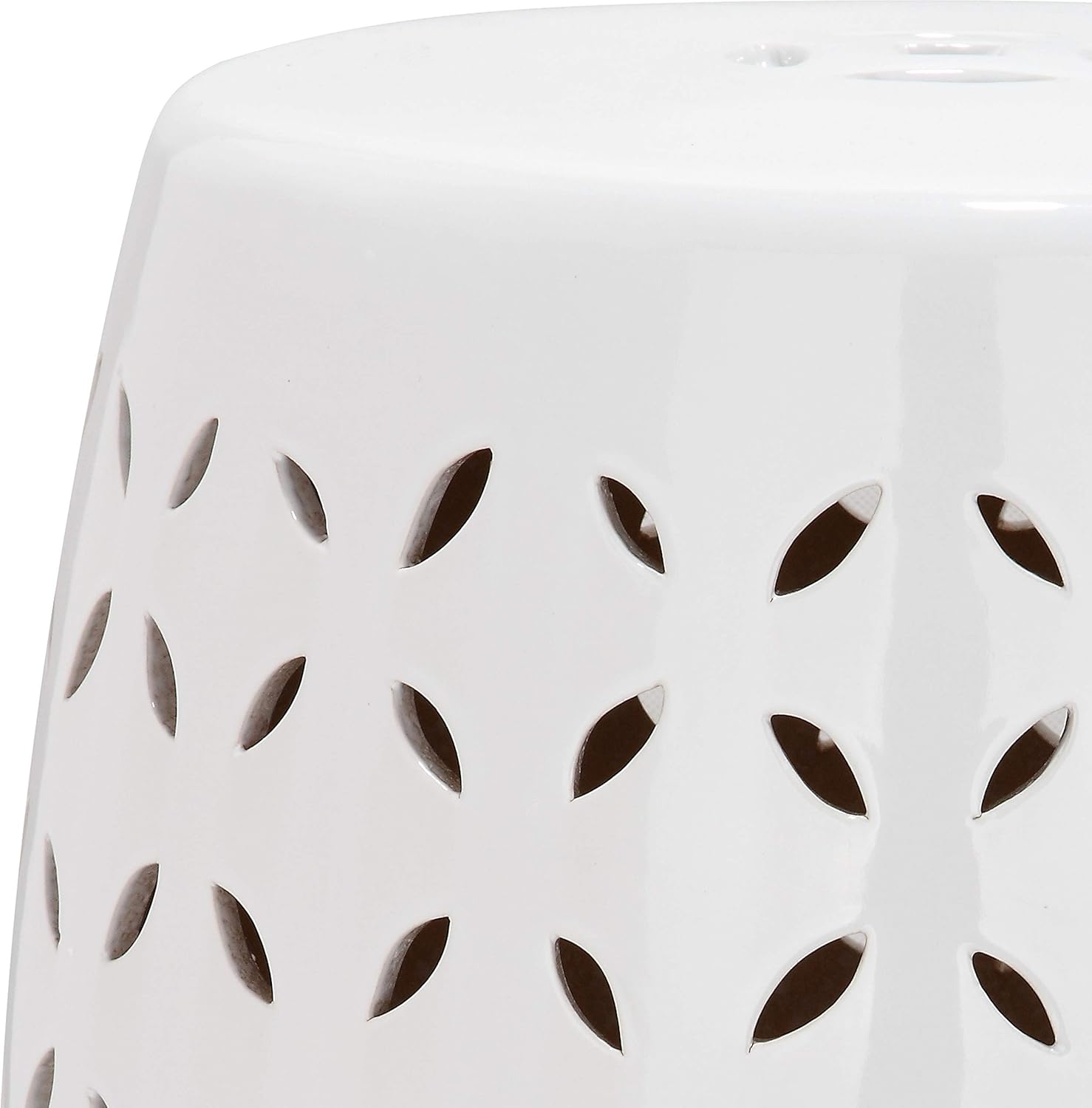 Safavieh Lattice Petal Ceramic Decorative Garden Stool, White : Patio, Lawn & Garden