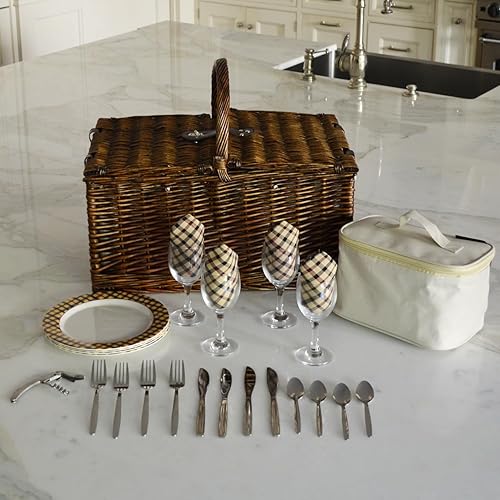 Picnic at Ascot Buckingham Picnic Basket with Service for 4 - Thumbnail 2