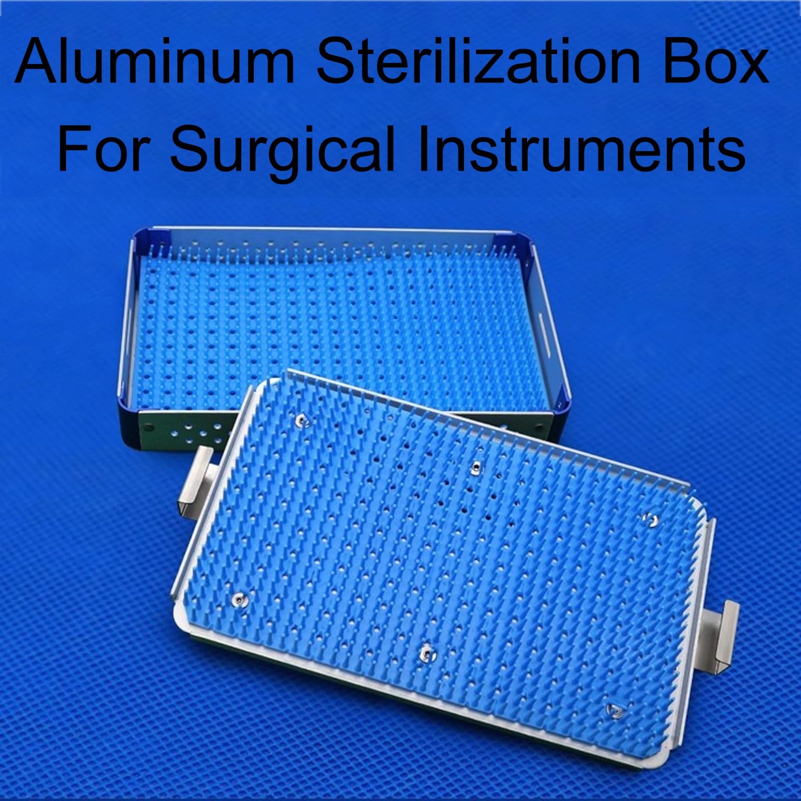 Caja Esterilización Instrumentos Médicos 2 Capas Almohadillas Silicona | Bandejas dentales, resistencia a altas temperaturas y altas presiones, caja de almacenamiento de laboratorio