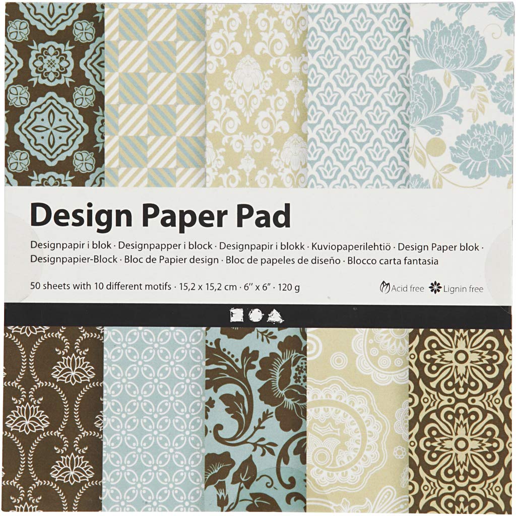 Creativ Light Blue;Brown Design Paper Pad