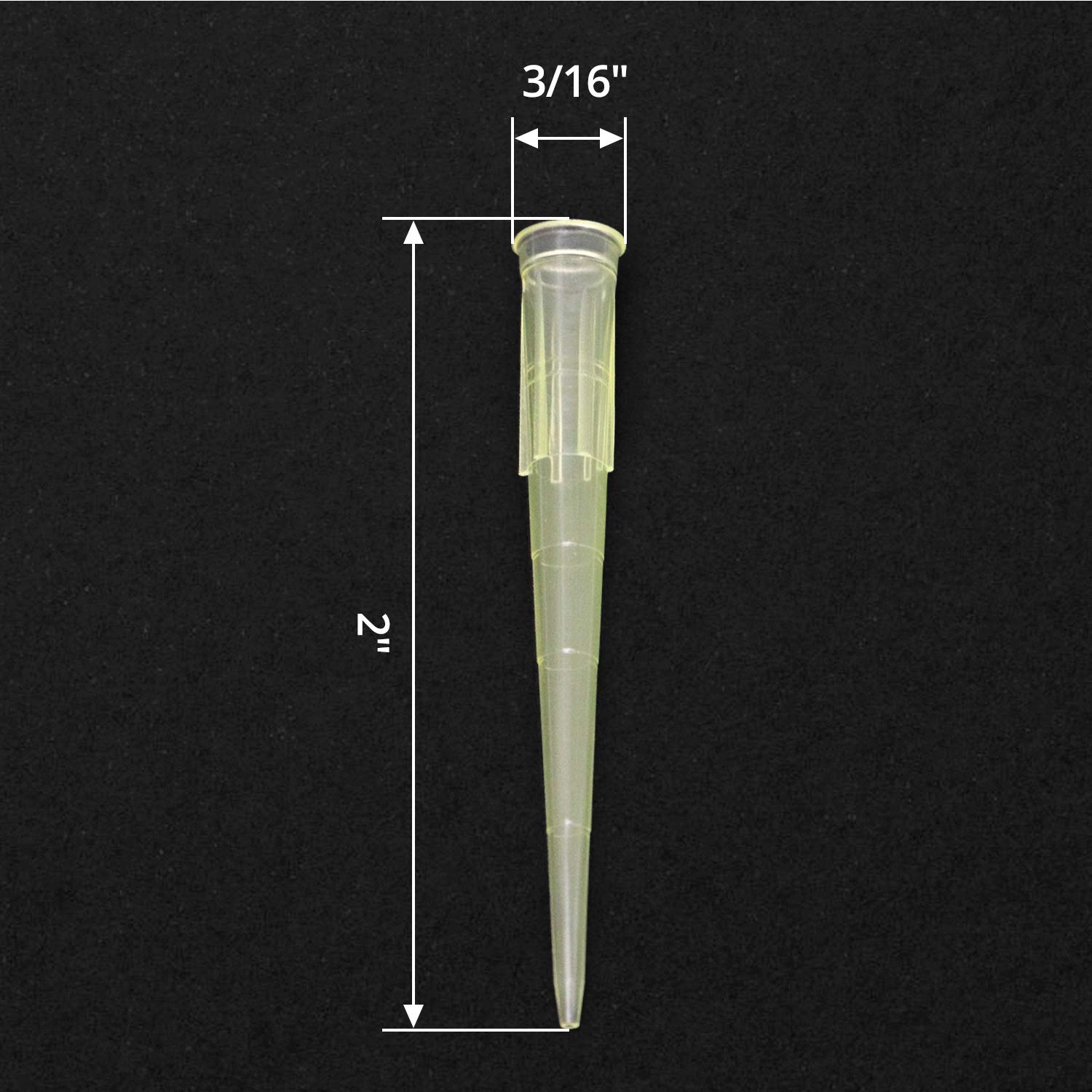 QWORK® 1000pcs pipette punte da 200 ul, progettate per l'uso con un'ampia varietà di pipette, giallo