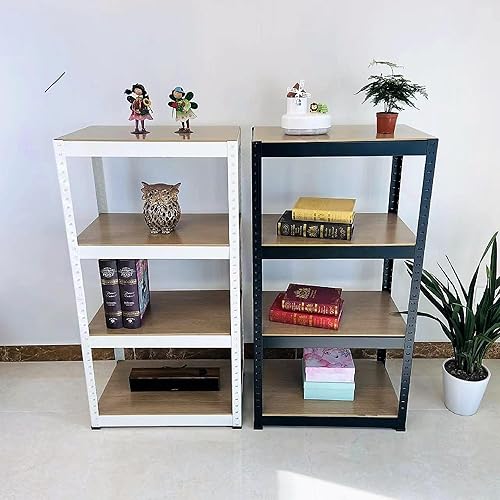 Miniatura 4 de Estante de almacenamiento de 4 niveles, estantería de almacenamiento de acero resistente para garaje, estantes de almacenamiento ajustables de 4