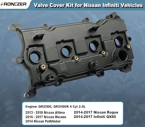 Miniatura 4 de Tapa de Válvulas del Motor con Junta, Tornillos y Tapa de Llenado de Aceite Compatible con Nissan Altima 2013-2018 2016-2017 Nissan Murano 2014