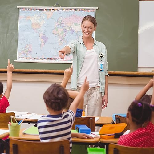 Miniatura 6 de Soleebee Paquete de 1 carrete retráctil para insignias, soporte retráctil de 24 pulgadas con clip de cocodrilo giratorio de 360, clip de