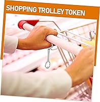 Vista 5 de Carro de compras de 4 uds., carrito de compras, llavero universal de acero inoxidable, abridor de botellas de metal, herramienta rascador de boletos