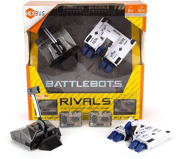 HEXBUG BattleBots Rival 4.0 Smiths and BiteForce Kids Fun Battle Bot Hex Bug Black Smith and Bite Force