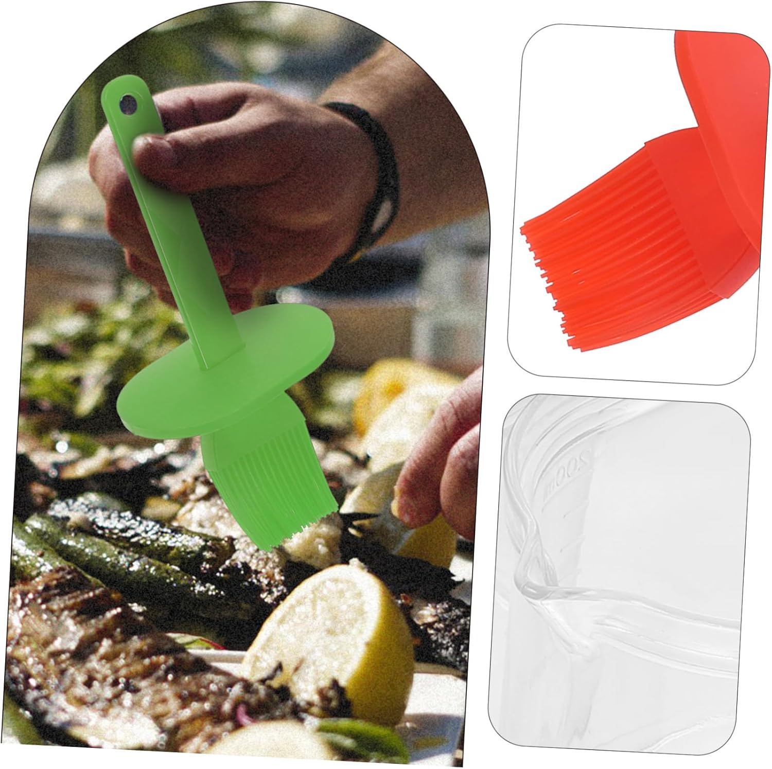 YARNOW 9sets Silicone Grilling Brush Baking Brush Bbq Basting Kitchen Supplies