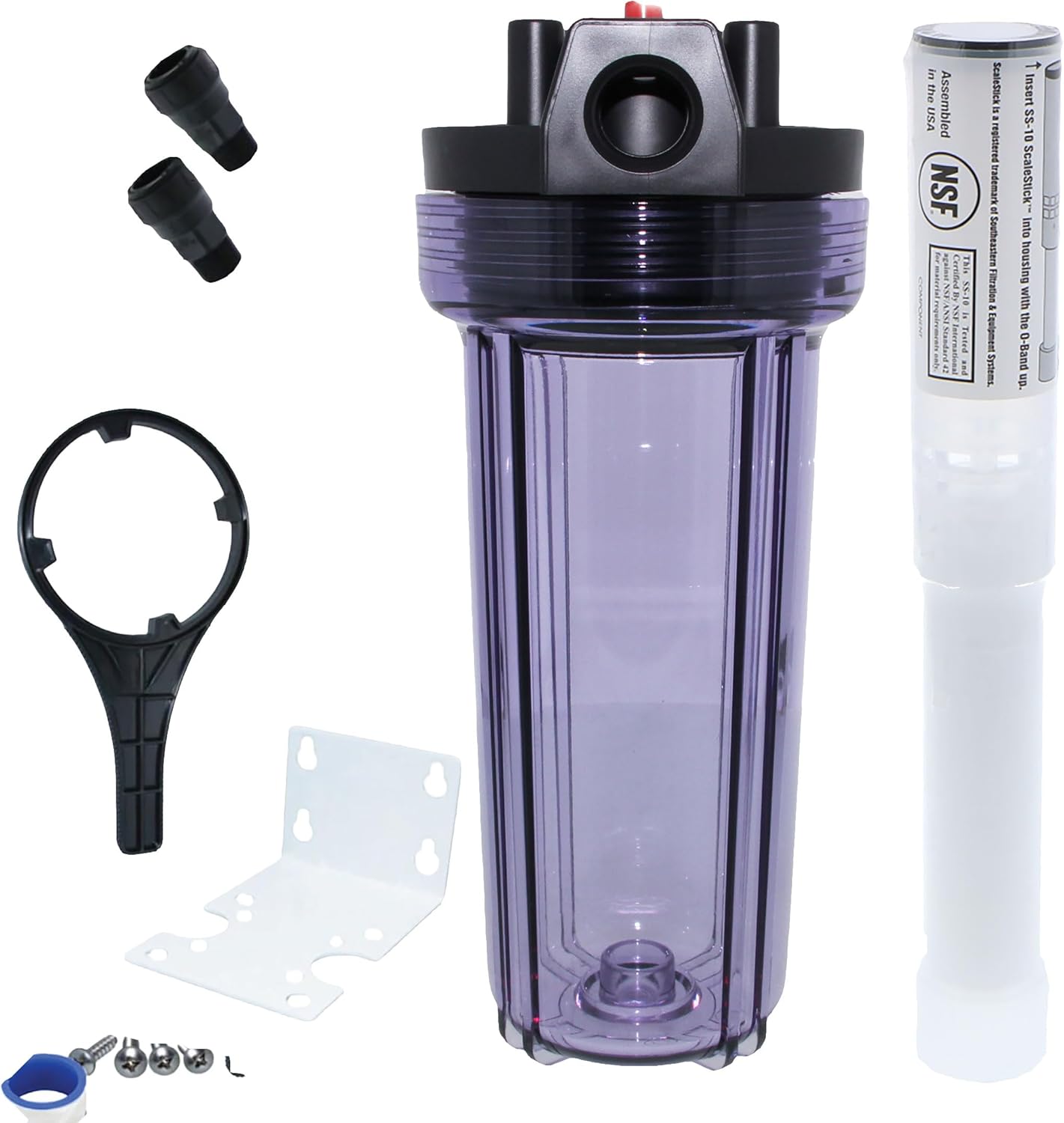 ScaleStick SS-10 Anti-Scale System with HB Filter, NSF Certified, Limescale Prevention, Corrosion Protection for Coffee Machines, Dishwashers, Water Heaters