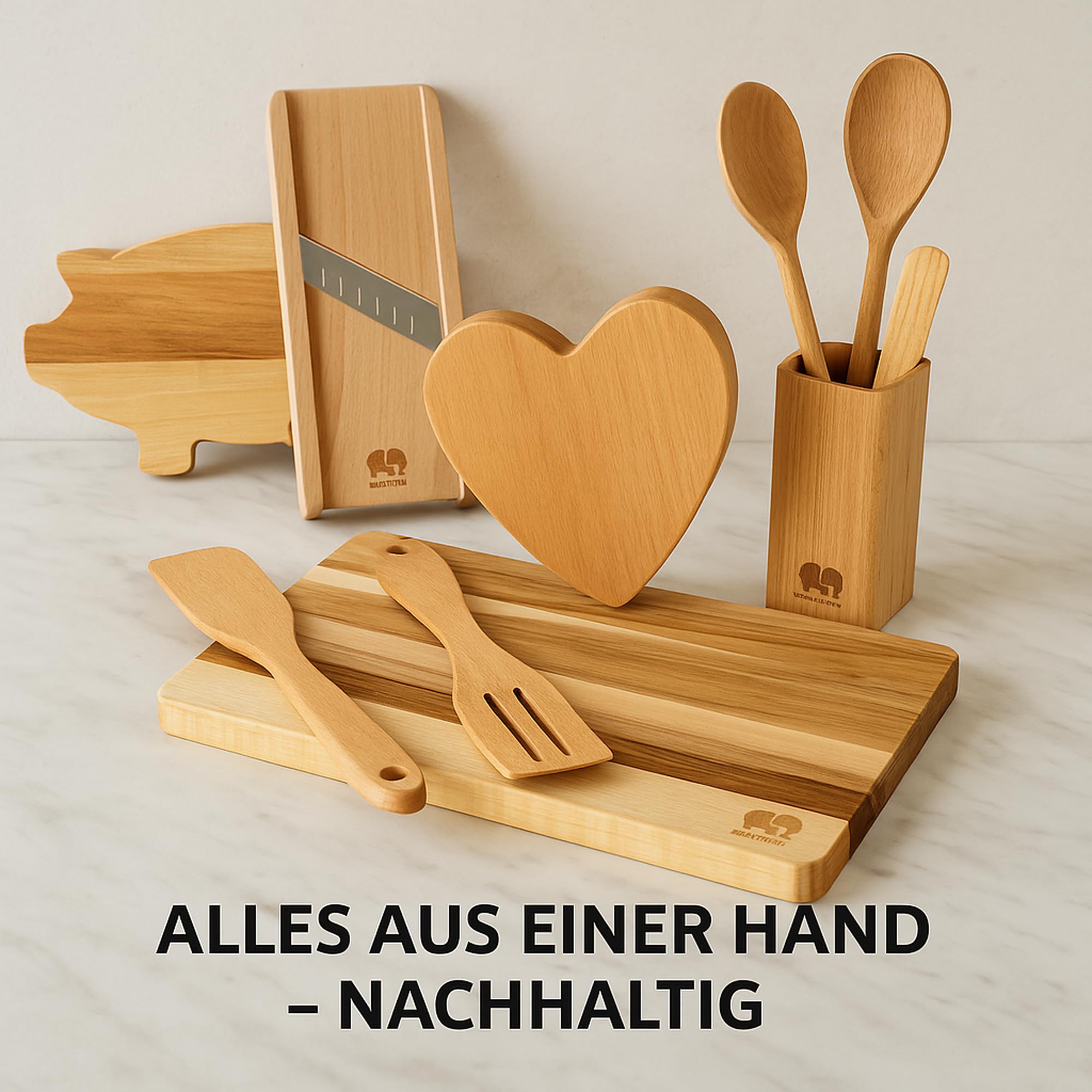 Schneidebrett Holz Ahorn 2 Stück 30 x 20 x 2 cm I aus Heimischen Holz I praktisches Schneidbrett Servierbrett Holzbrett Küchenbrett Frühstücksbrettchen geölt eckig (2)