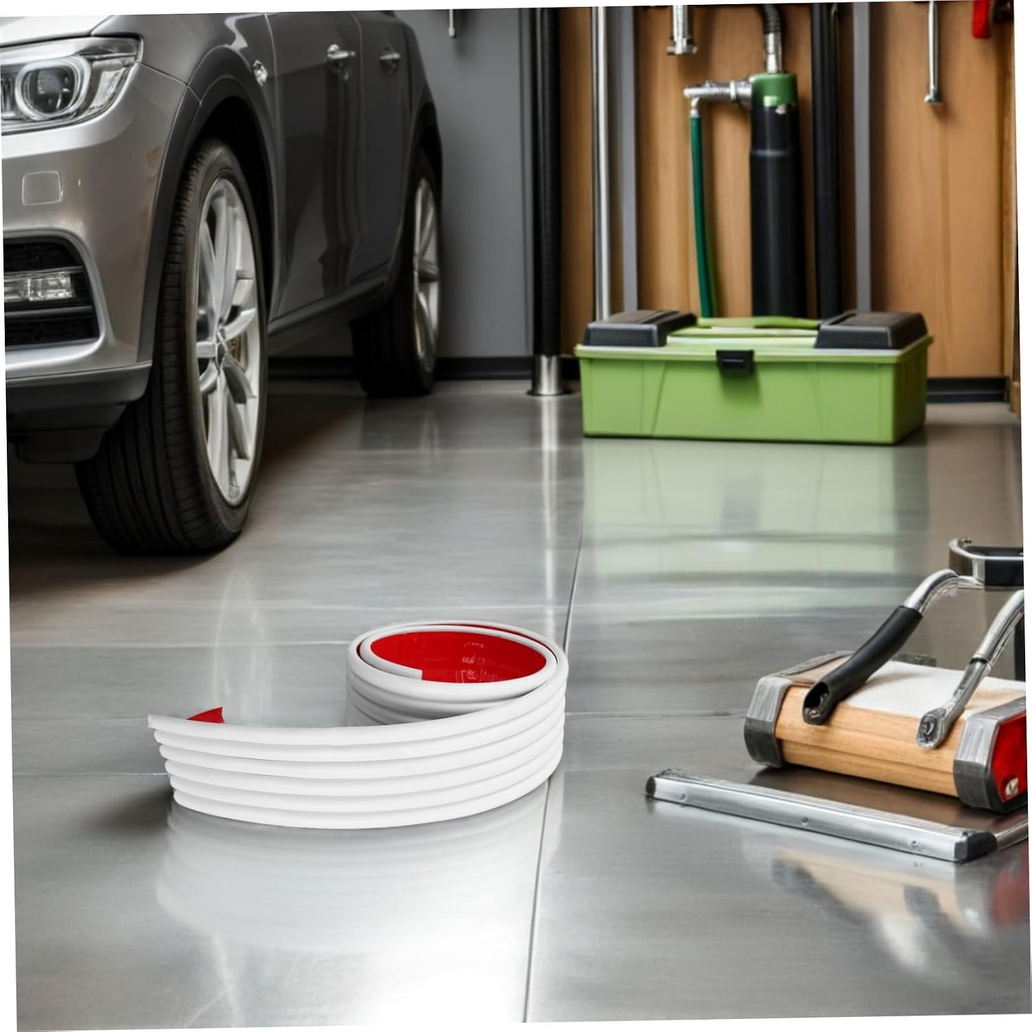 CHILDWEET PVC Garage Wall Protector Strip for Car Doors and Vehicles, White Bumper Guard with Low Maintenance and Weather Resistance, for Parking Spaces and Warehouses