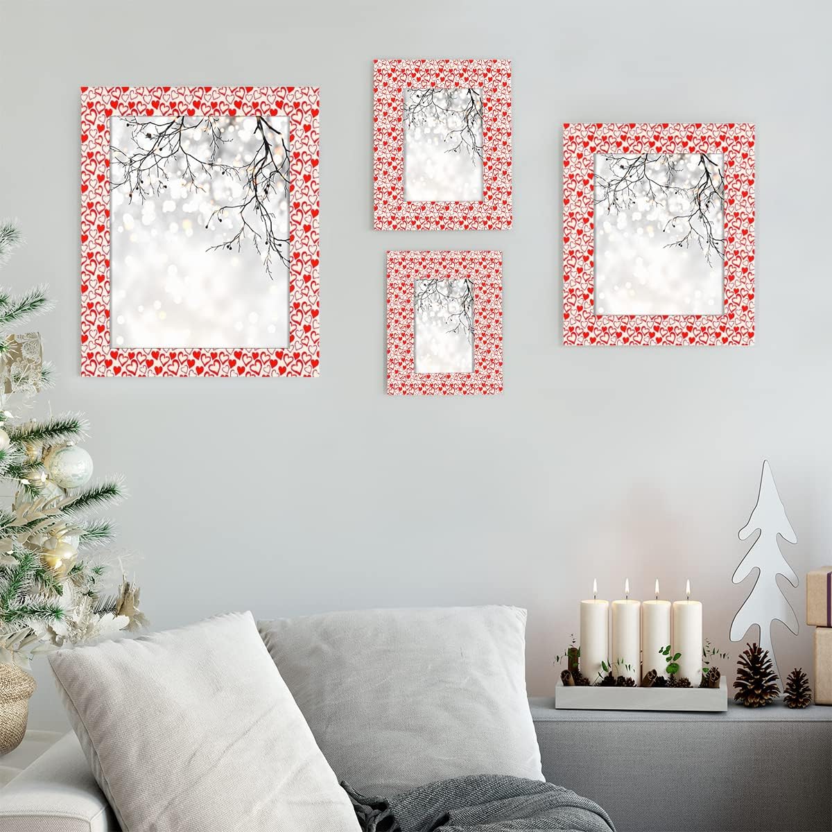 KOBLEN Heart Shape 5 x 7 Picture Frame Wood Photo Frame Table Top Display or Wall Mount for Home Office Hotel Room Desk Decor