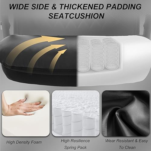 Miniatura 7 de Silla de oficina grande y alta, silla de oficina ancha de capacidad de 650 libras para personas pesadas, silla de oficina ergonómica de respaldo