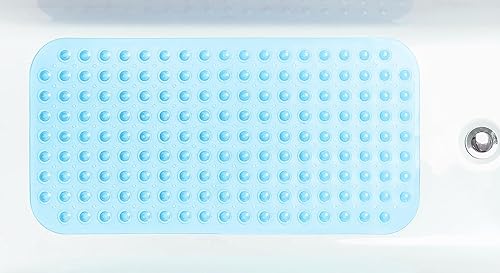 Miniatura 99 de Tapete grande antideslizante para bañera y ducha de 31 x 16 pulgadas (solo bañeras suaves/sin textura), seguro, limpio, lavable a máquina, agarre y