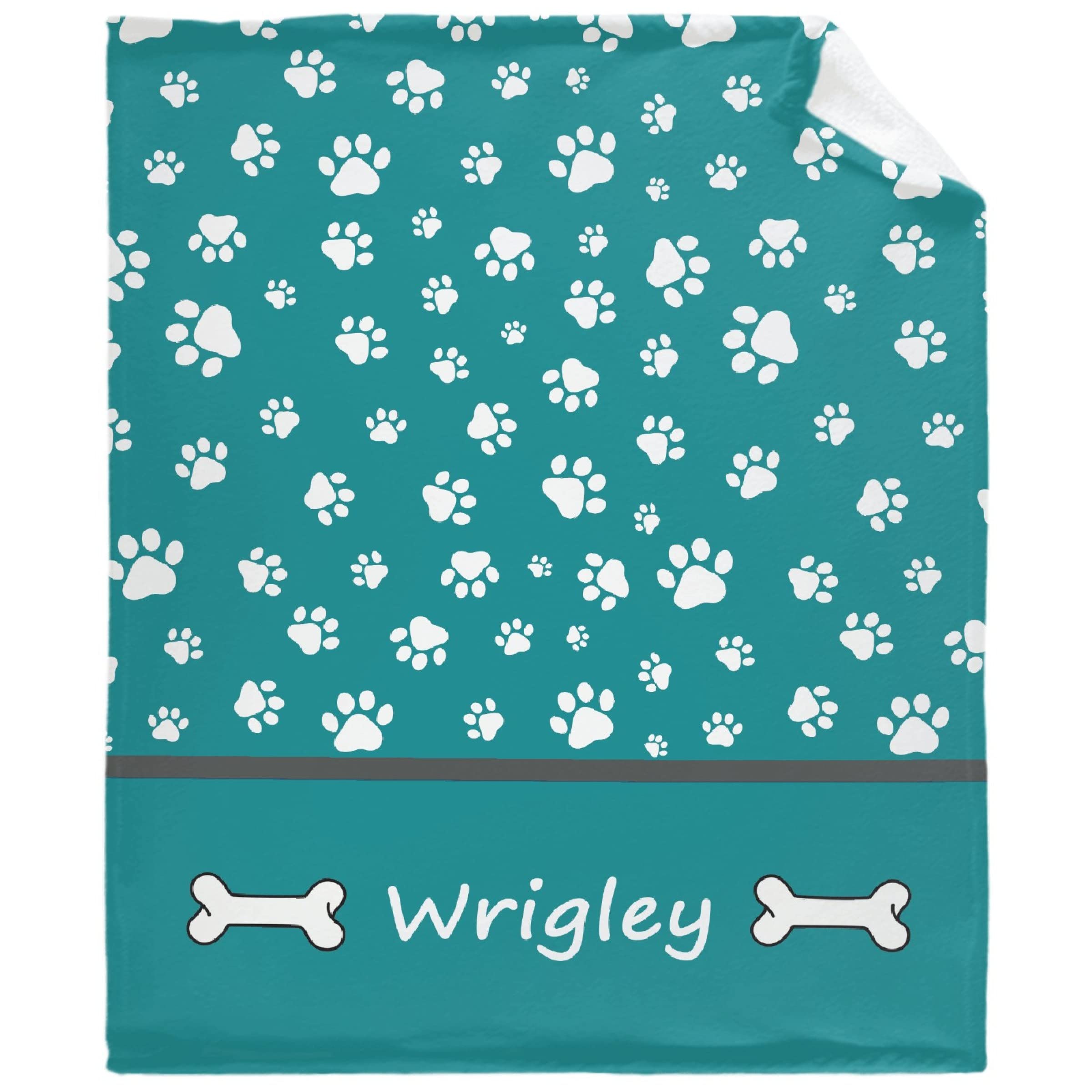 Lynnezilla Personalized Photo Throw Blanket - Personalized Dog Blanket Paws Name for Kids/Adults/Family, Birthday Christmas Souvenir Gift 30"x40" for