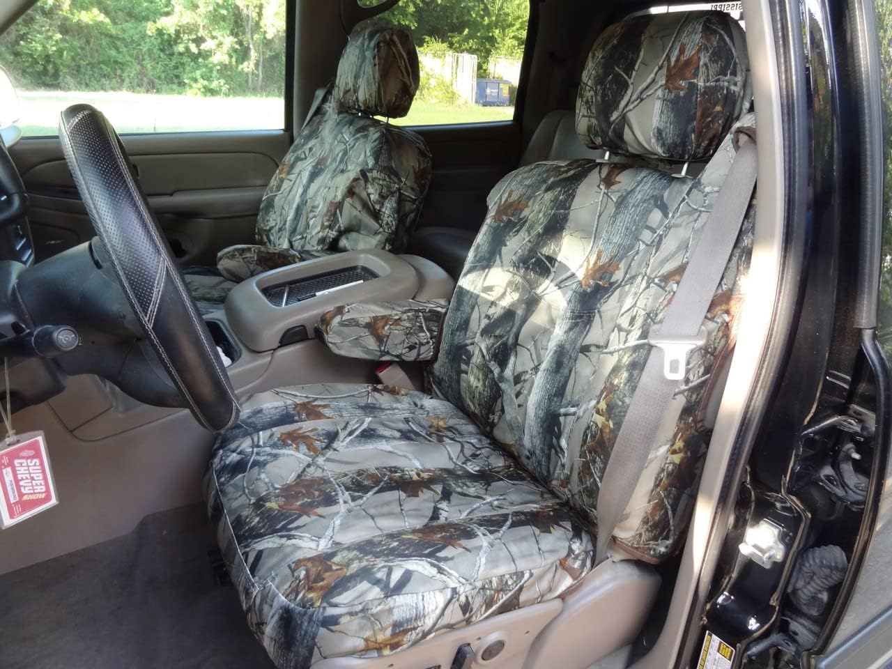 Durafit Seat Covers CH13-XD3C 2003-2007 Chevy Silverado and GMC Sierra Crew Cab Exact Fit Seat Covers for Front and Back Seats in Camouflage Tree Endura