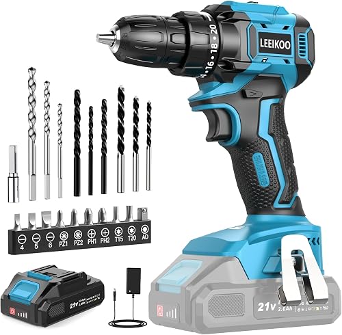 Perceuse Visseuse Sans Fil LEEIKOO 21V Brushless 