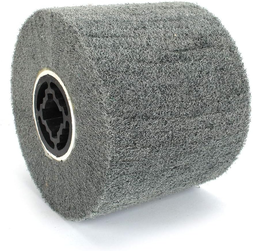 120x100x19mm Non-Woven Abrasive Wire Drawing Polishing Burnishing Wheel Flap Brush for Surface Treatment Stainless Steel, Aluminum, Copper, and More - 400 Grit