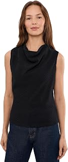 Vince Women's Shadow Grid Cowl Neck Top