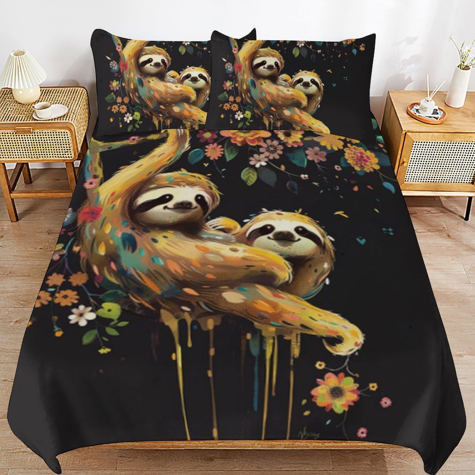 Housse de couette paresseux en microfibre douce pour décorer une chambre d'enfant